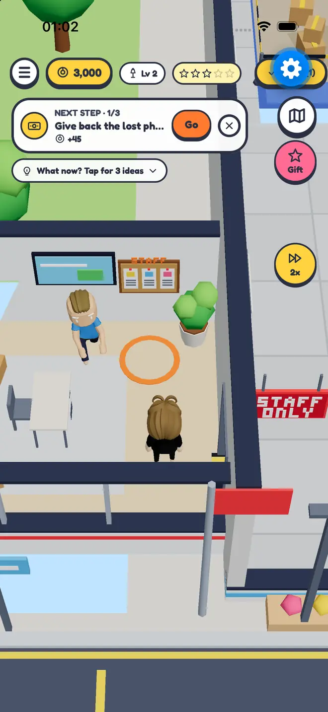 A new hire arriving at the staff office